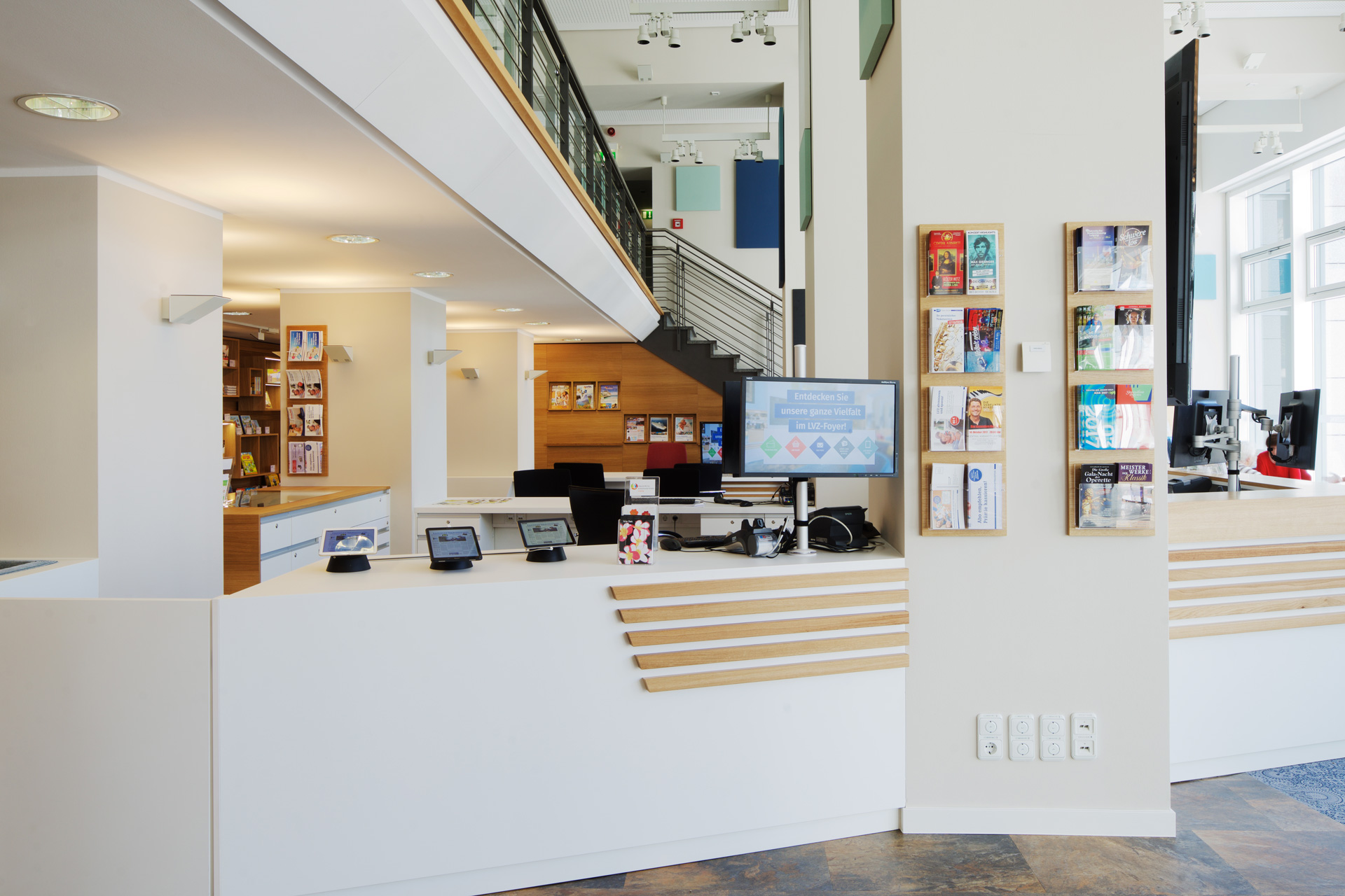 Ticketshop im Foyer der Leipziger Volkszeitung